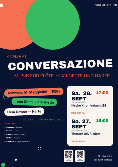 Conversazione: Klarinette, Flöte, Harfe in der Kirche Kirchlindach
